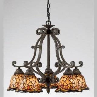 Quoizel TF5002IB Tiffany 21 1/2 Inch One Tier Chandelier with Five 