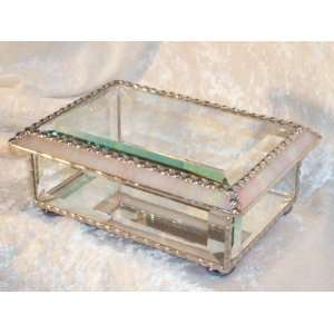  Jewelry Box   All Beveled Tiffany Still Stained Glass Art 