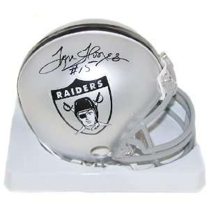  Tom Flores Autographed Oakland Raiders Throwback Mini 