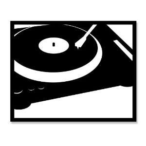  Vinyl Record Turntable DJ Sticker 