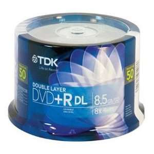   Double Layer 8X DVD+R Branded Media 50 Pack in Cake Box Electronics