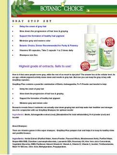 Gray Stop™ Shampoo + Vitamins Stop Graying Hair Set  