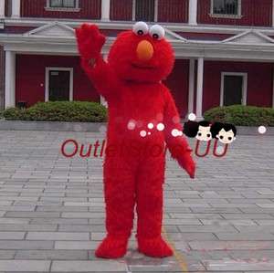   RED Monster Mascot Fancy Dress Halloween Costume Adult Suit  