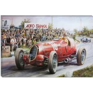  Alfa Romeo heading to victory Vintage Drawing Giclee 