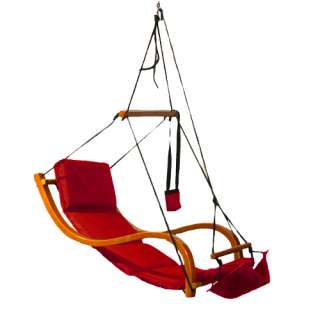   Air Swing Hammock Chair Wooden Deluxe Outdoor Hanging Patio NEW  