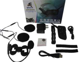 Bluetooth Motorcycle Helmet Intercom Headset Dual Kit 2pc w/ Remote 