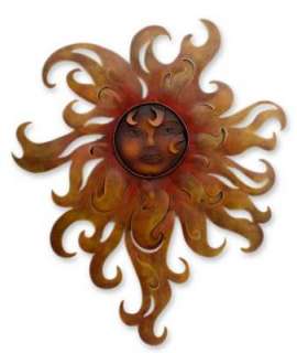 Lady of the Sun Rustic Metal Wall Art Sculpture Mexico Sculpture 