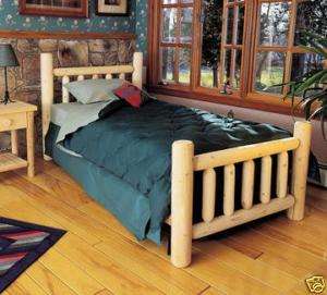   LOG STYLE DOUBLE FULL SIZE BED BEDROOM FURNITURE HEADBOARD  