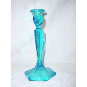  Vintage Fenton Blue Celeste #449 Tall Candlestick 