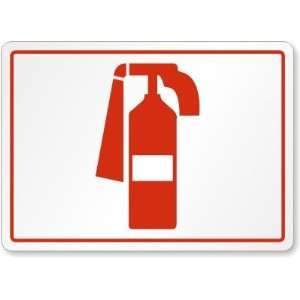  Fire Extinguisher Symbol Aluminum Sign, 14 x 10 Office 
