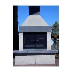   Fireplace Black w/Gray Trim with Quails Door Handle   Gas Kit Home