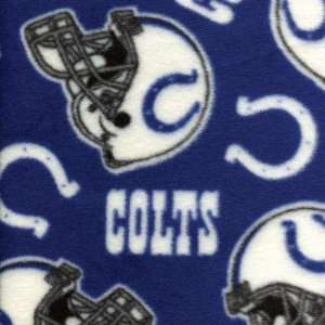  Indianapolis Colts Royal FLEECE Fabric (By the Yard) Arts 