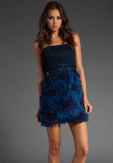 NEW* BCBG Dark Ink Tulle Silk Organza Dress 8 $598  