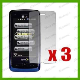 3x Clear LCD Screen Film Guard For LG Rumor Touch LN510 Protector 