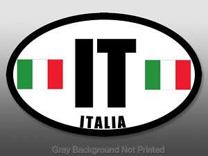 Euro OvaI IT Italia Sticker   stickers italy decal flag  