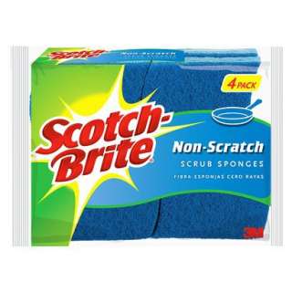 Scotch Brite No Scratch Scrub Sponge 4 pk.   Multicolor.Opens in a new 