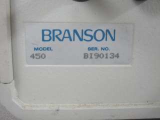 Branson Ultrasonics Sonifier 450 Homogenizer Analog  