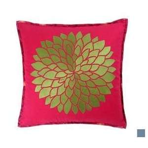   Blissliving Home Dahlia Pillow, Raspberry, 18 by 18 Inches Home
