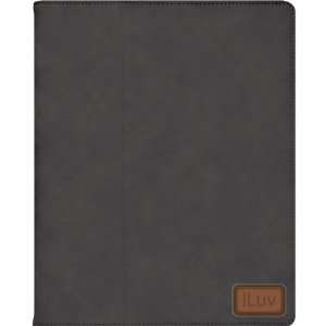  NEW Black Denim Leatherette Folio Case For iPad 2 