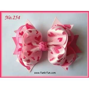  Boutique Double Ring Large Hair Bow   5.5   Pastel Pink 