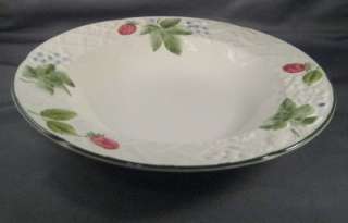 Mikasa Country Berries Large Rimmed Soup Bowl  
