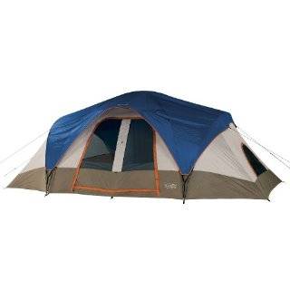   10 Feet Nine Person Two Room Family Dome Tent (Light Grey/Blue/Taupe