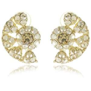 Clara Kasavina Swarovski Crystal Estate Style Fan Earring