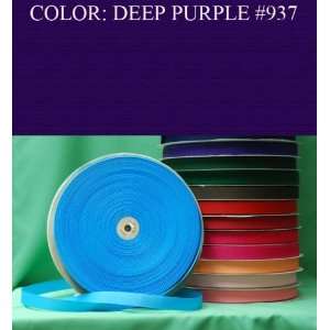  50yards SOLID POLYESTER GROSGRAIN RIBBON Deep Purple #937 