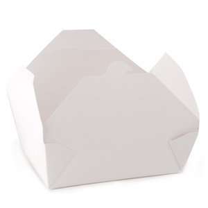  White GSD Bio Pak 9 x 9 x 4.5 Microwavable Paper Take 