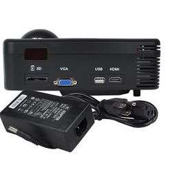 Mini AV LED Digital Projector w/HDMI, VGA, USB & SD Card Slot  