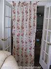 Sheer Bow Tie French Cafe Red Rose Floral Curtain Panel