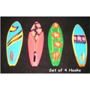   wood SURFBOARDS Wall Hooks Tropical Hawaiian decor 