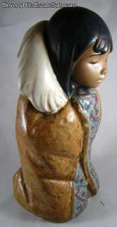 Lladro Porcelain Indian/Eskimo Girl  