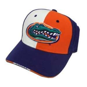   Royal/White/Orange Twist Fitted Gator Head Hat