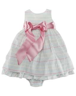 Ralph Lauren Childrenswear Infant Girls Ribbon Seersucker Dress 