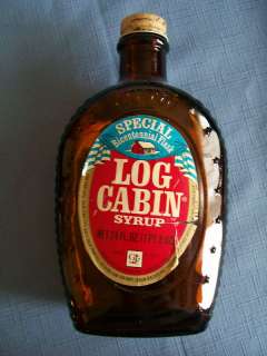 Log Cabin Syrup Bicentennial Flask/Bottle Brown Eagle  