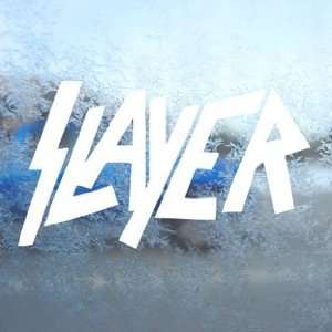  Slayer Heavy Metal Rock White Decal Laptop Window White 