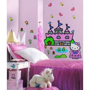 Hello Kitty Princess Castle Giant Wall Decal