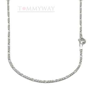 Sterling Silver FIGARO LINK chain necklace 2mm 050  