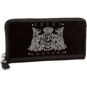 Juicy Couture Black Scottie Bling Clutch Wallet