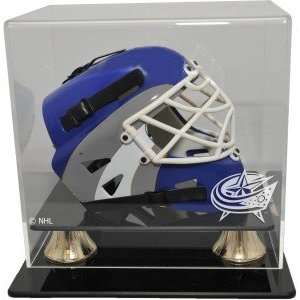 Columbus Blue Jackets Mini Hockey Helmet Display Case, Horizontal View