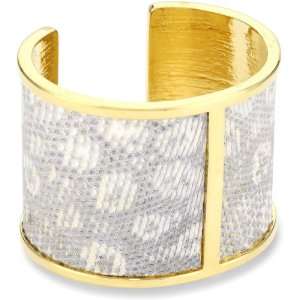 KARA by Kara Ross Middle Divide with Gold Washed Ring Lizard Cuff 