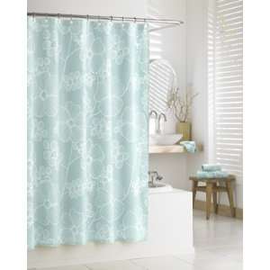 Kassatex Blossom Shower Curtain Aqua 
