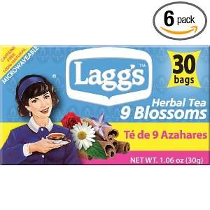 Laggs Tea 9 Blossoms Tea, 30 Count Tea Grocery & Gourmet Food