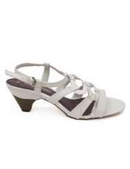 Womens Marco Tozzi White Low Heel Sandals Shoes