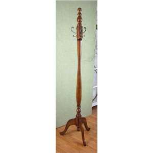  Deluxe Wood Coat Rack Hall Tree with Claw Foot and Metal 