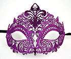 venetian design masquerade mardi gras party face mask purple metallic
