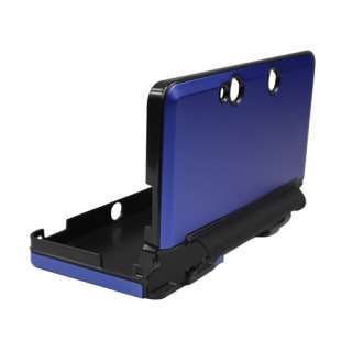 For Nintendo 3DS Case Cover Plastic Metal Shell Blue  