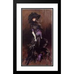 Portrait of the Marchesa Luisa Casati, with a Greyhound 25x29 Framed 