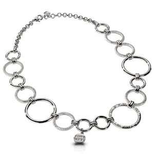 Miss Sixty Ladies Necklace in White Steel with White Crystals, form 